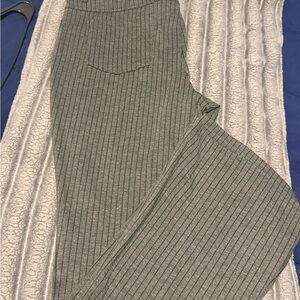 Maurices Gray Striped Boot Cut Pants